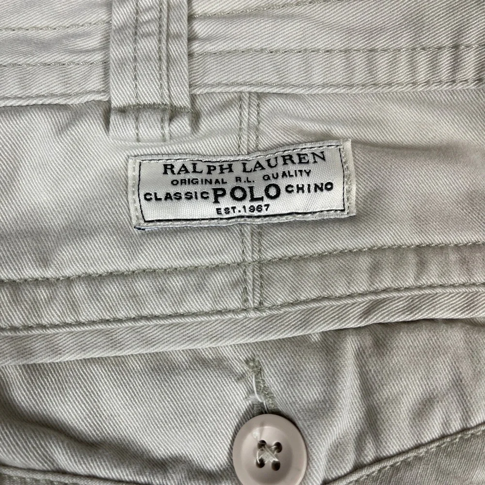 Polo Ralph Lauren Cargo Shorts Mens 44 Tan Khaki Cotton Twill Utility Pockets